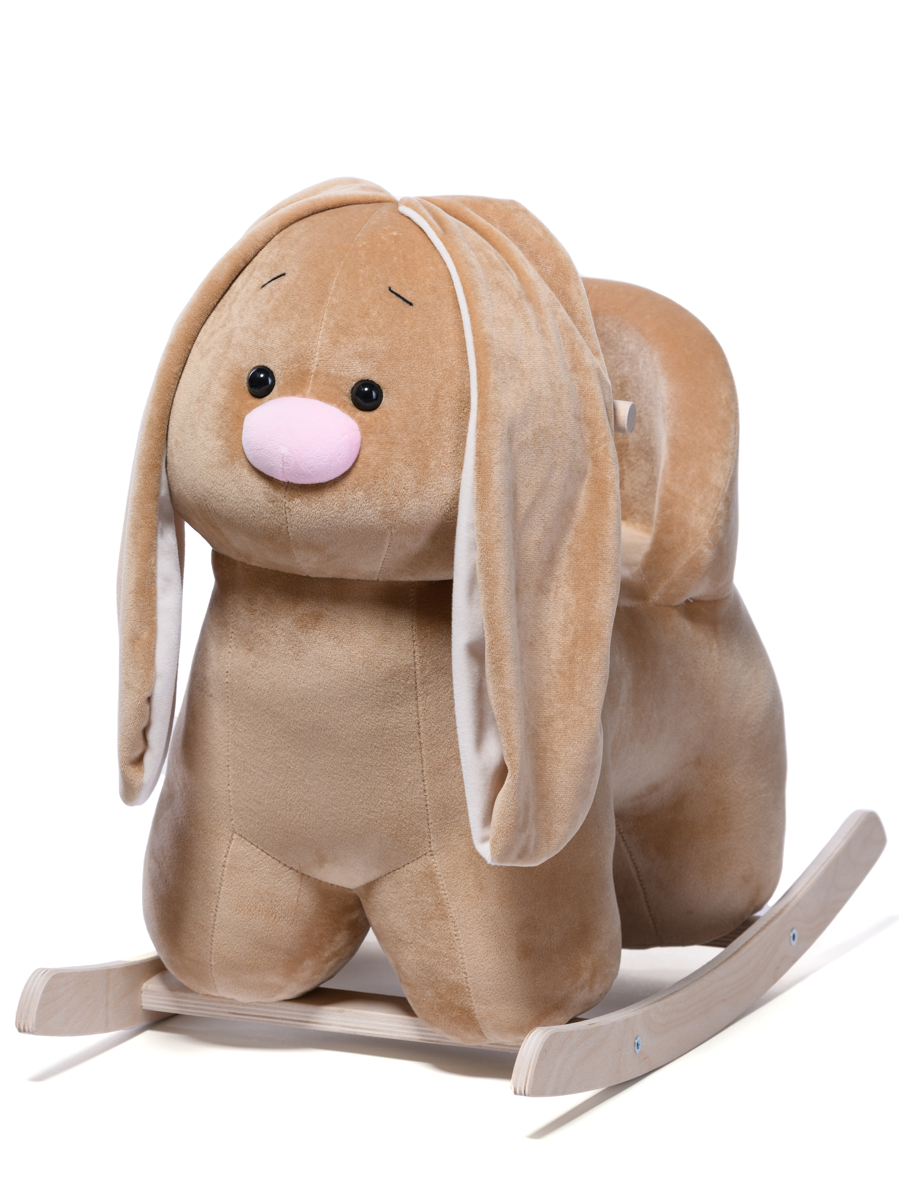 Качалка Нижегородская игрушка Заяц светлый лошадка бежевый - фото 1