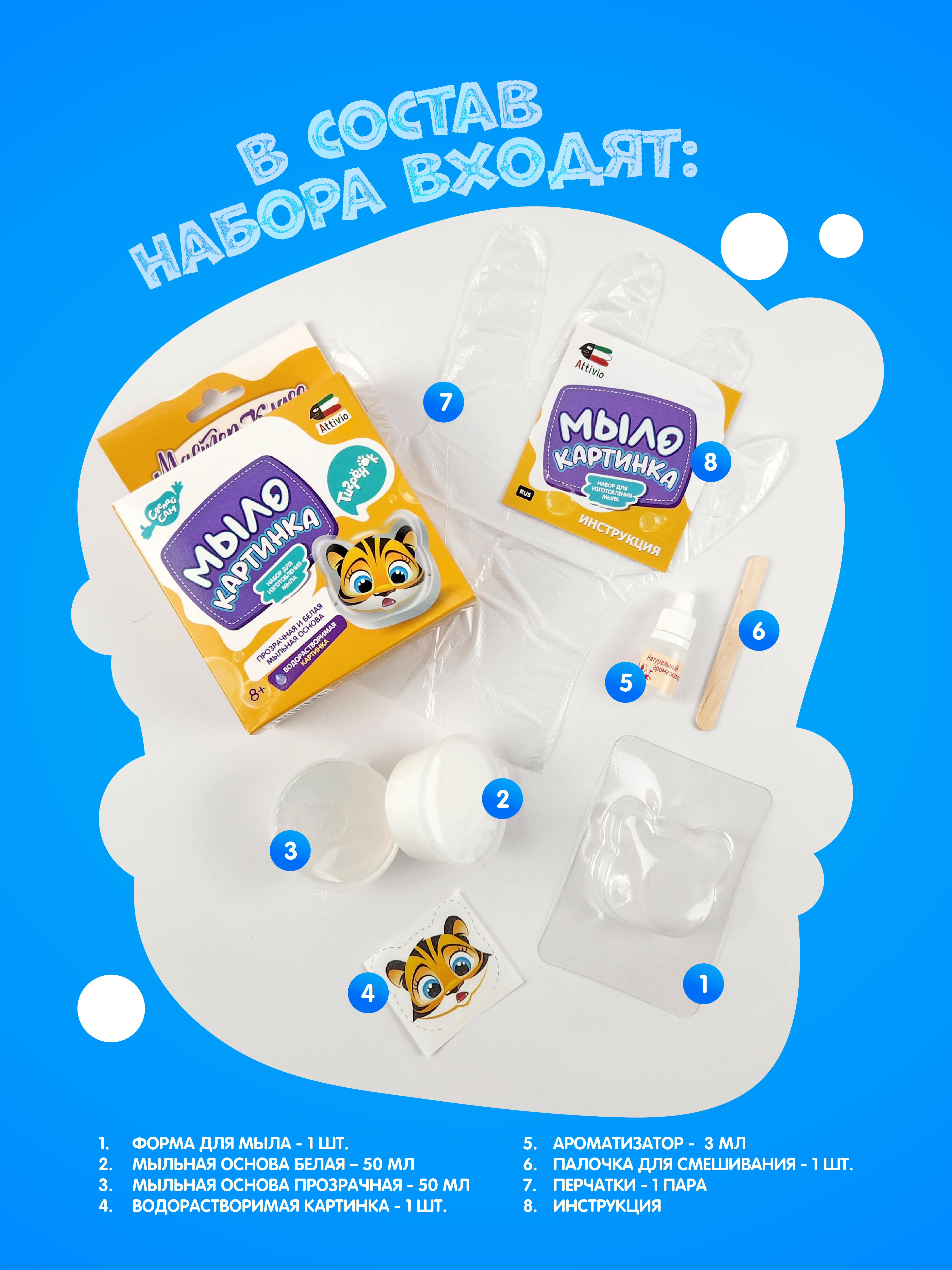 Набор Attivio Тигренок мыло - фото 5