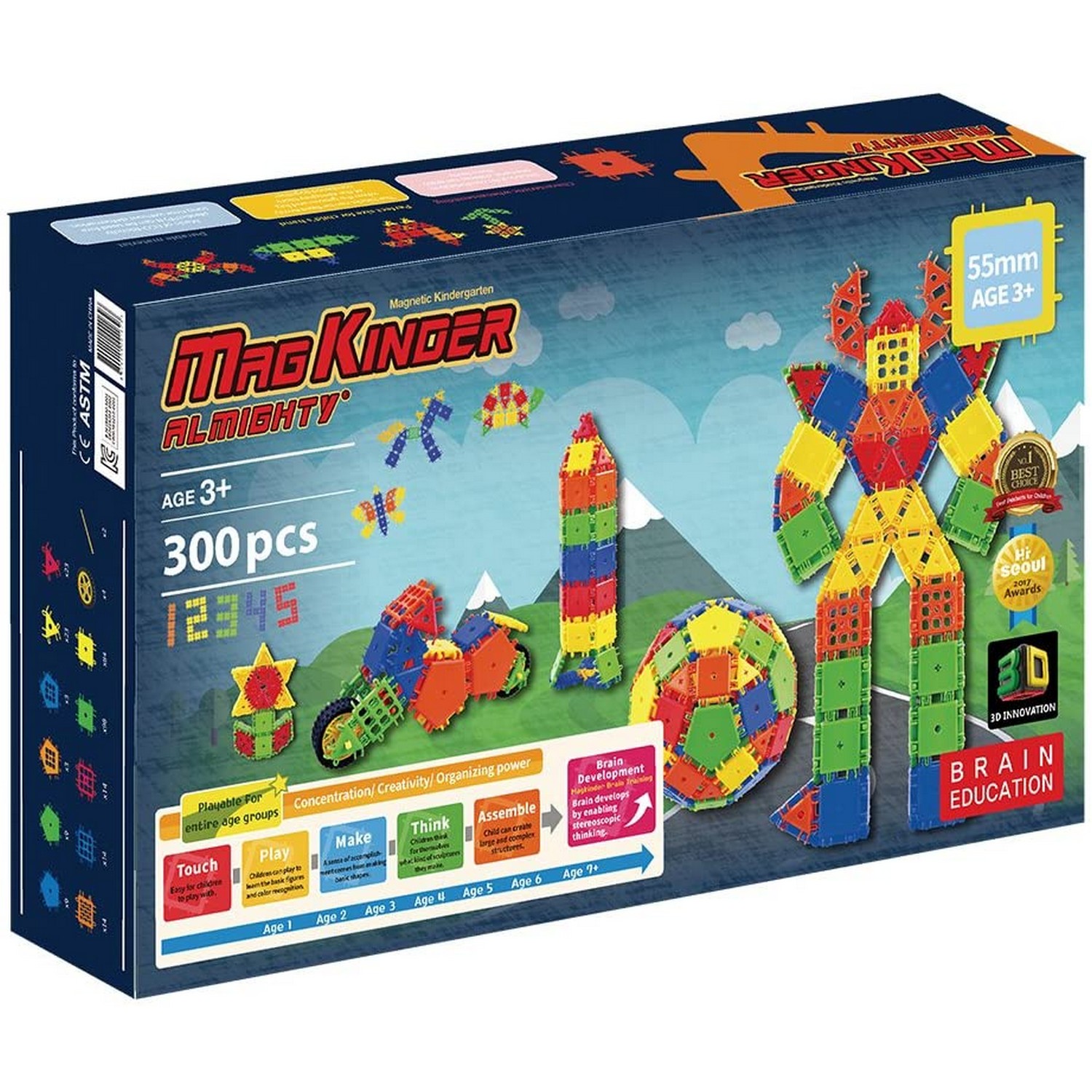 Конструктор MagKinder Almighty Creator 300 дет. - фото 1