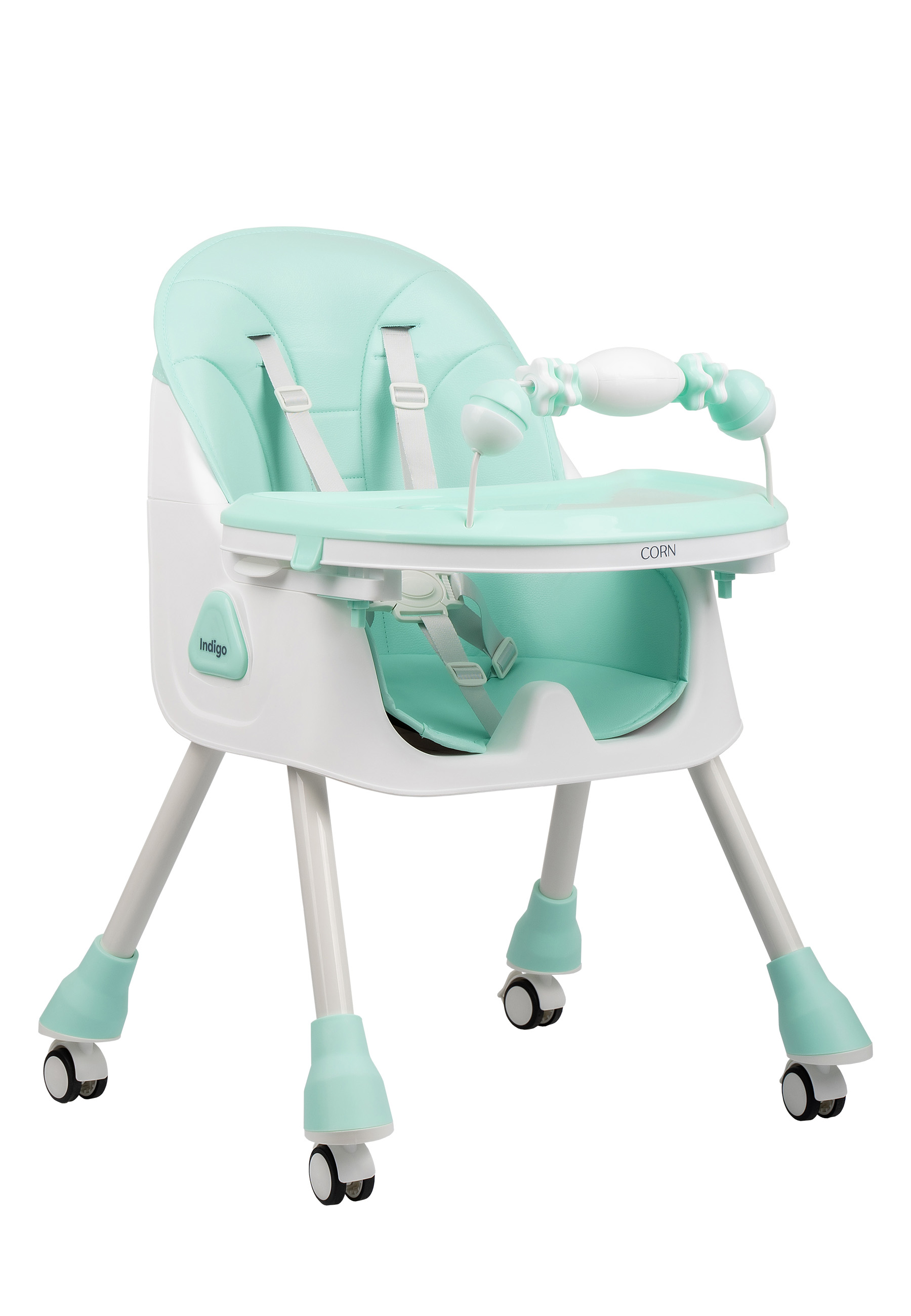 Стульчик для кормления Indigo Corn мятный - фото 11