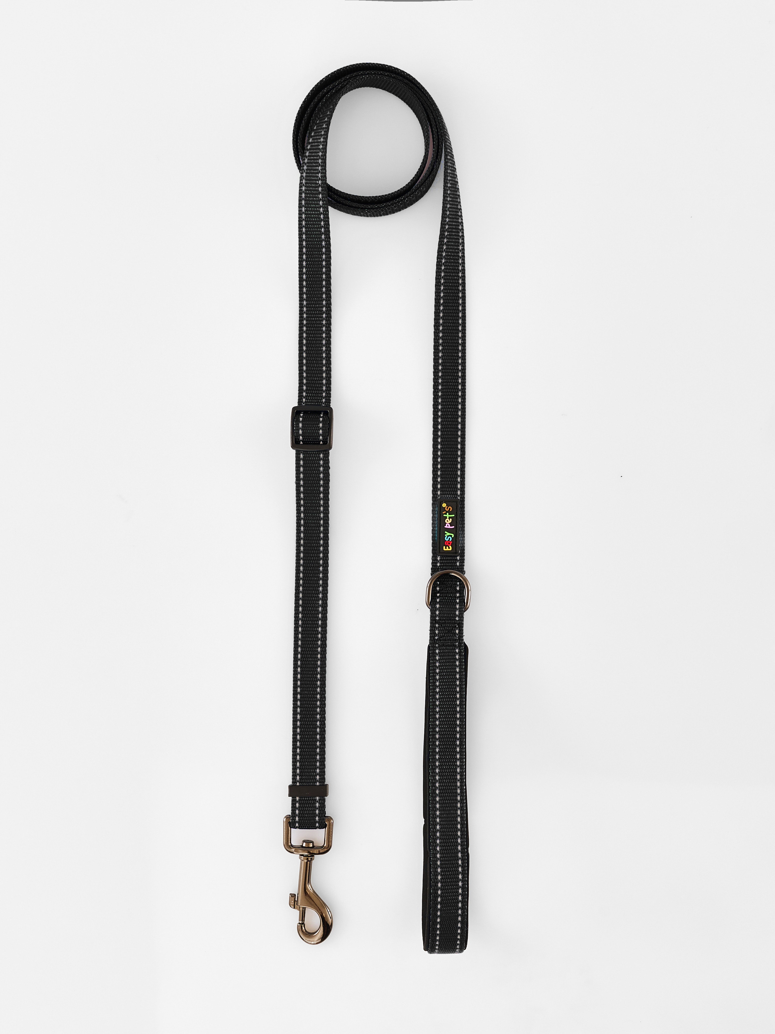 Поводок для собак с неопреновой ручкой Easy Pets 211 цвет Черный р-р M 2см 210см - фото 10