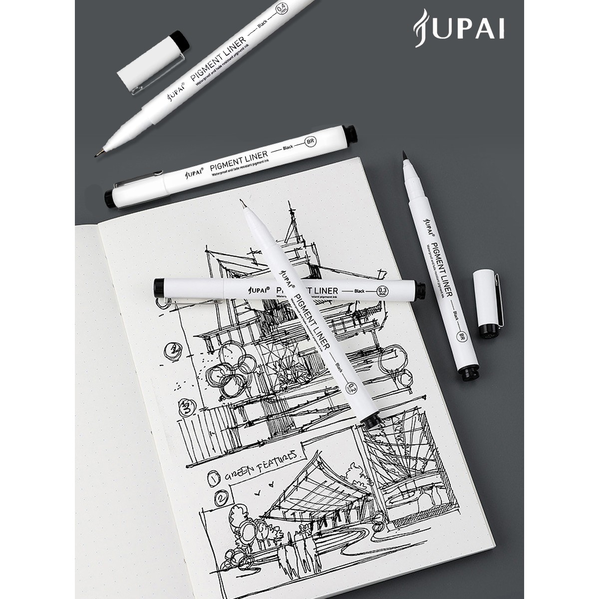 Ручка линер Jupai 6 шт. - фото 14