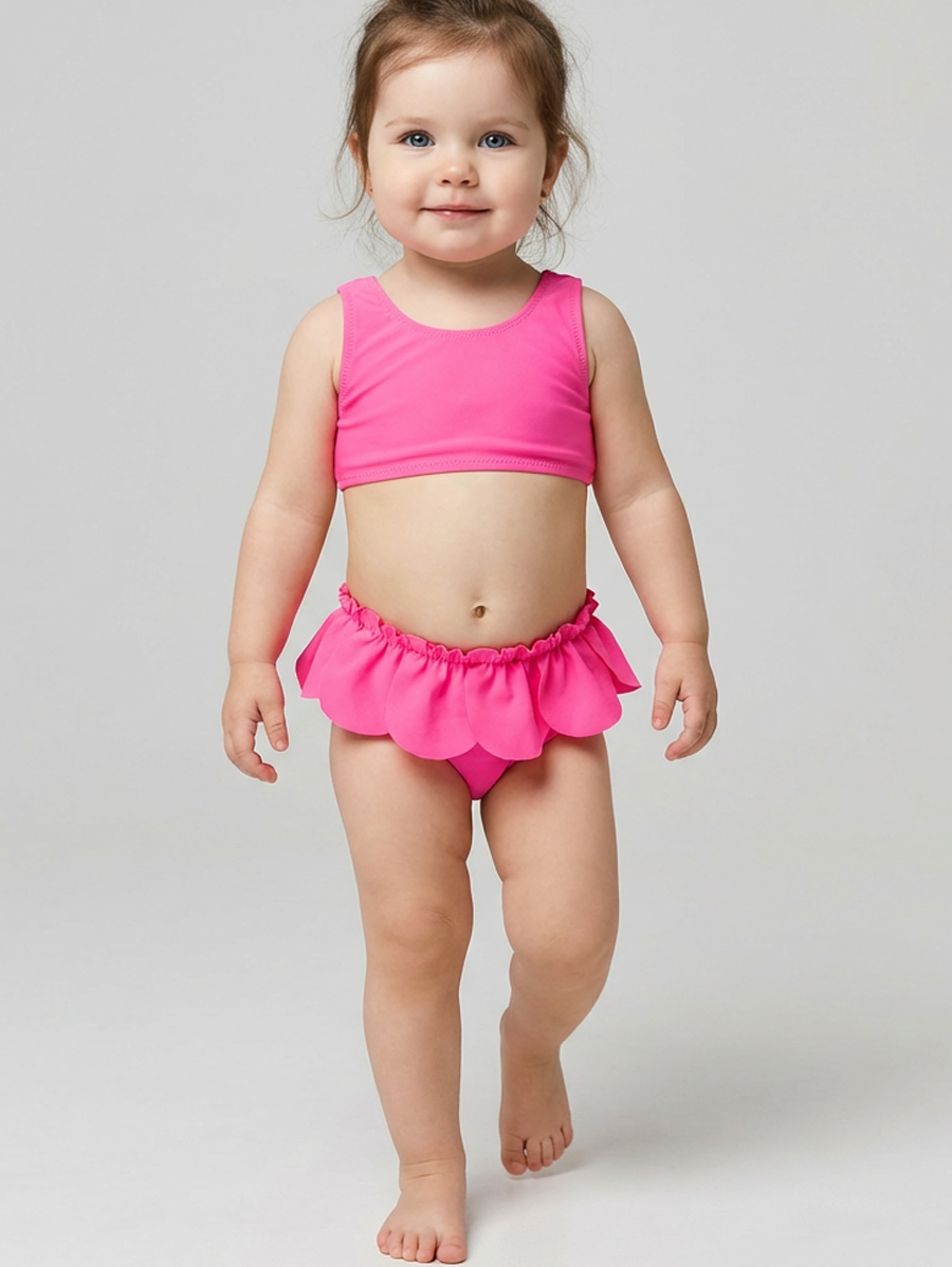 Изображение товара Детский раздельный купальник PlayToday 86 с объемными лепестками UF-защита