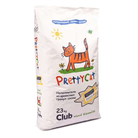 Наполнитель для кошек PrettyCat Wood Granules древесный 23кг