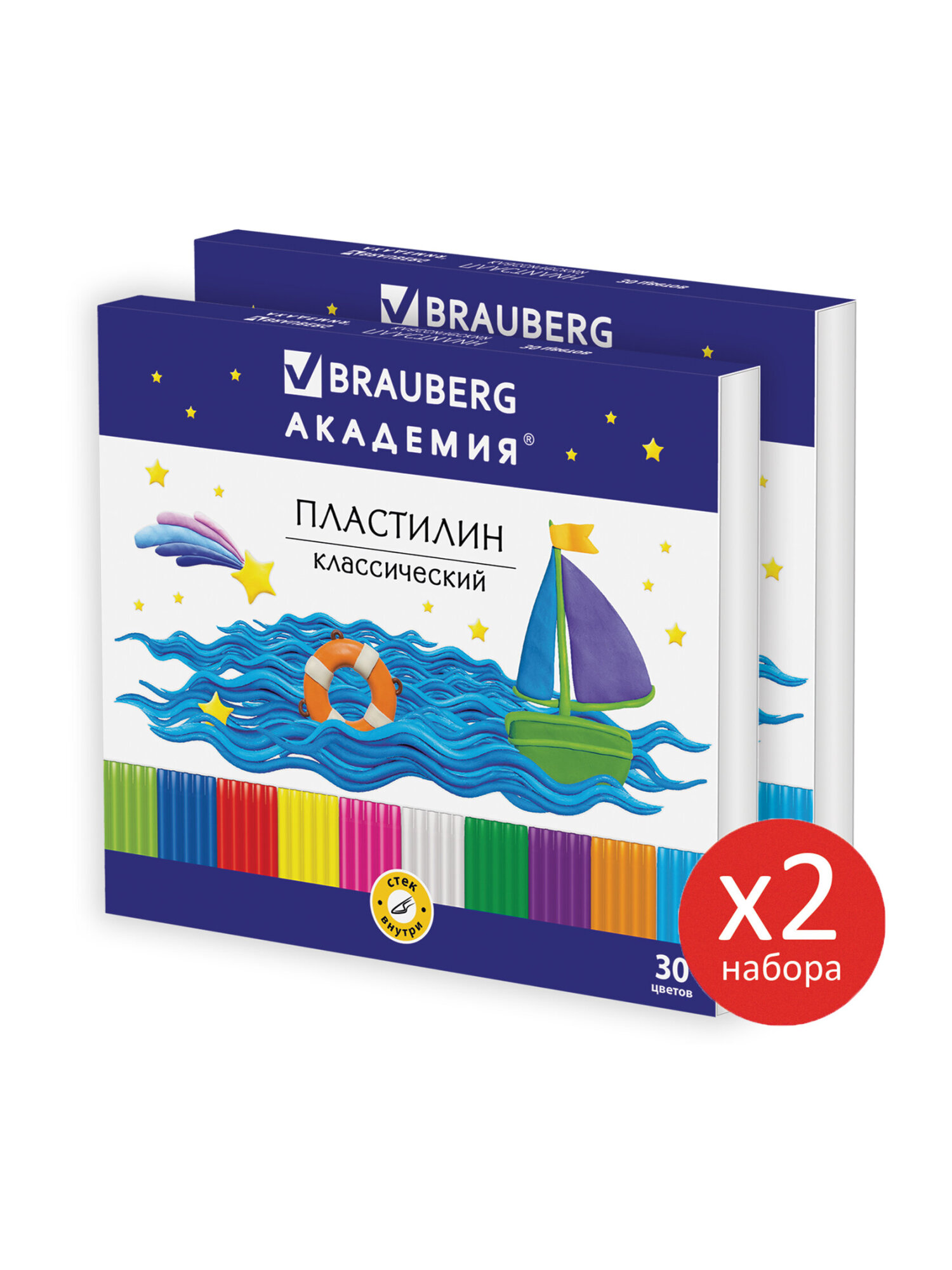 Пластилин Brauberg 30 цв. - фото 2