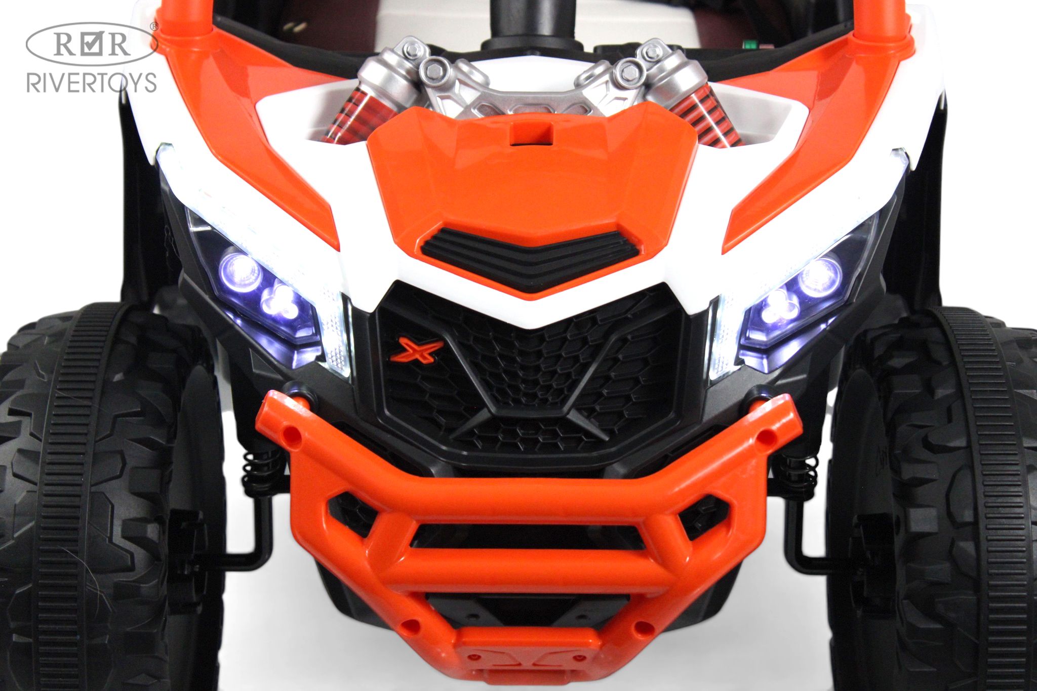 Электромобиль RIVERTOYS М303БХ-ORANGE С пультом ДУ - фото 7