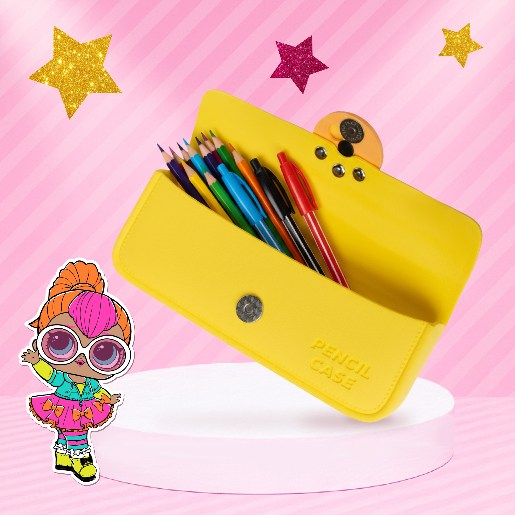 Сумка L.O.L. Surprise! пенал желтый + джиббитсы - фото 4