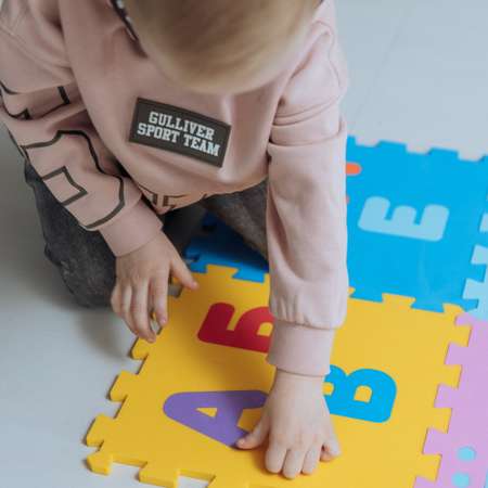 Развивающий коврик-пазл ElBascoToys Алфавит 9 элементов 30х30 см