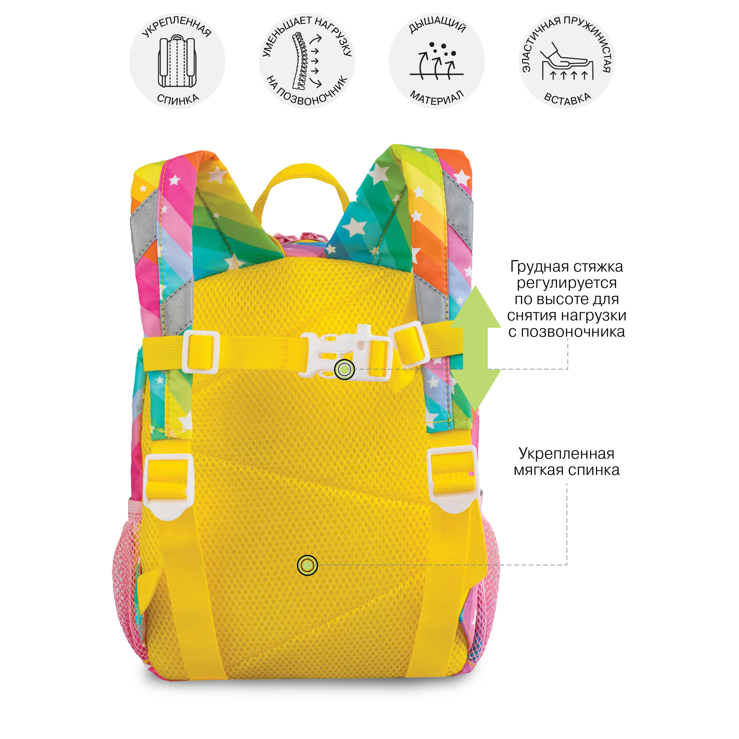 Рюкзак дошкольный Grizzly Радуга - фото 9
