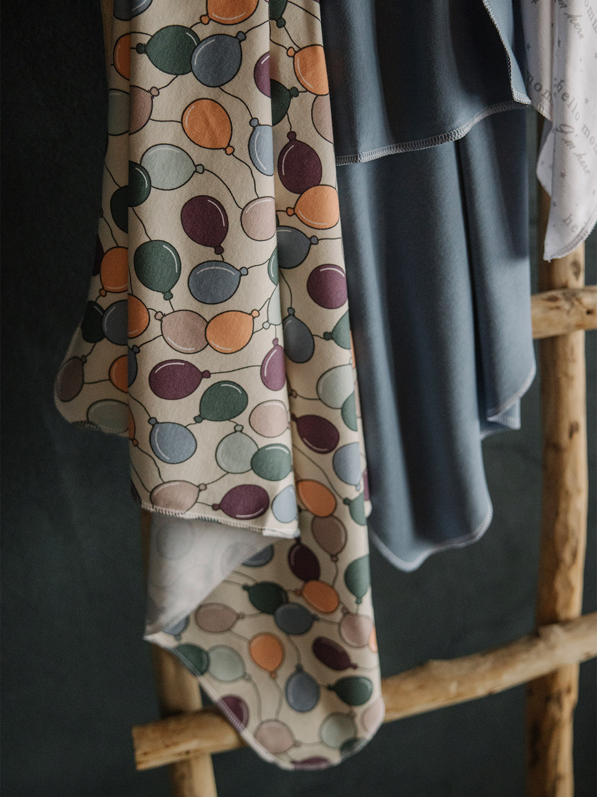 Пелёнка Mjolk Шарики/Blue Shadow/Hello Mommy трикотаж 80х80 см 3 шт. - фото 4