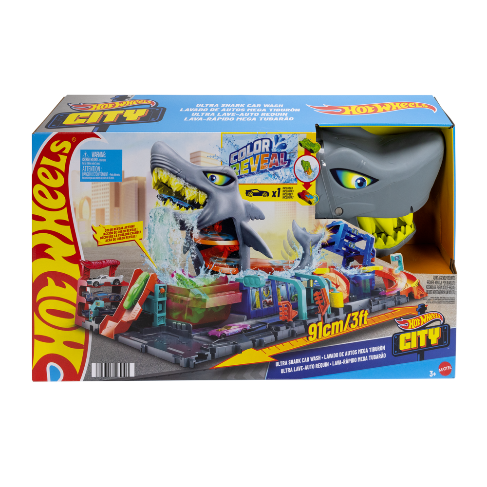 Автомойка Hot Wheels city ultra shark car wash HTN82 - фото 2