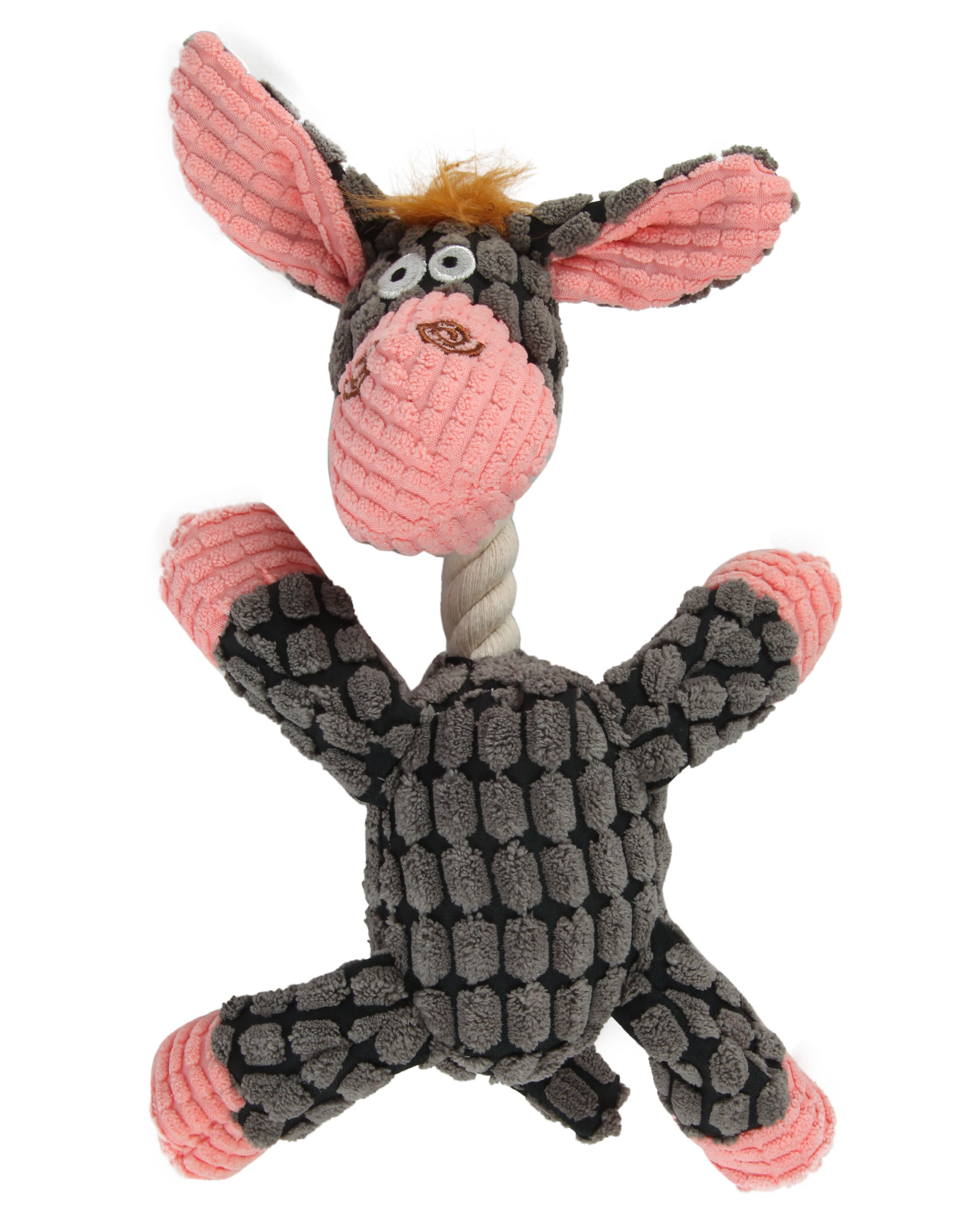 Изображение товара Игрушка для собак Barbaks Осёл Яся 25 см с пищалкой мягкий текстиль