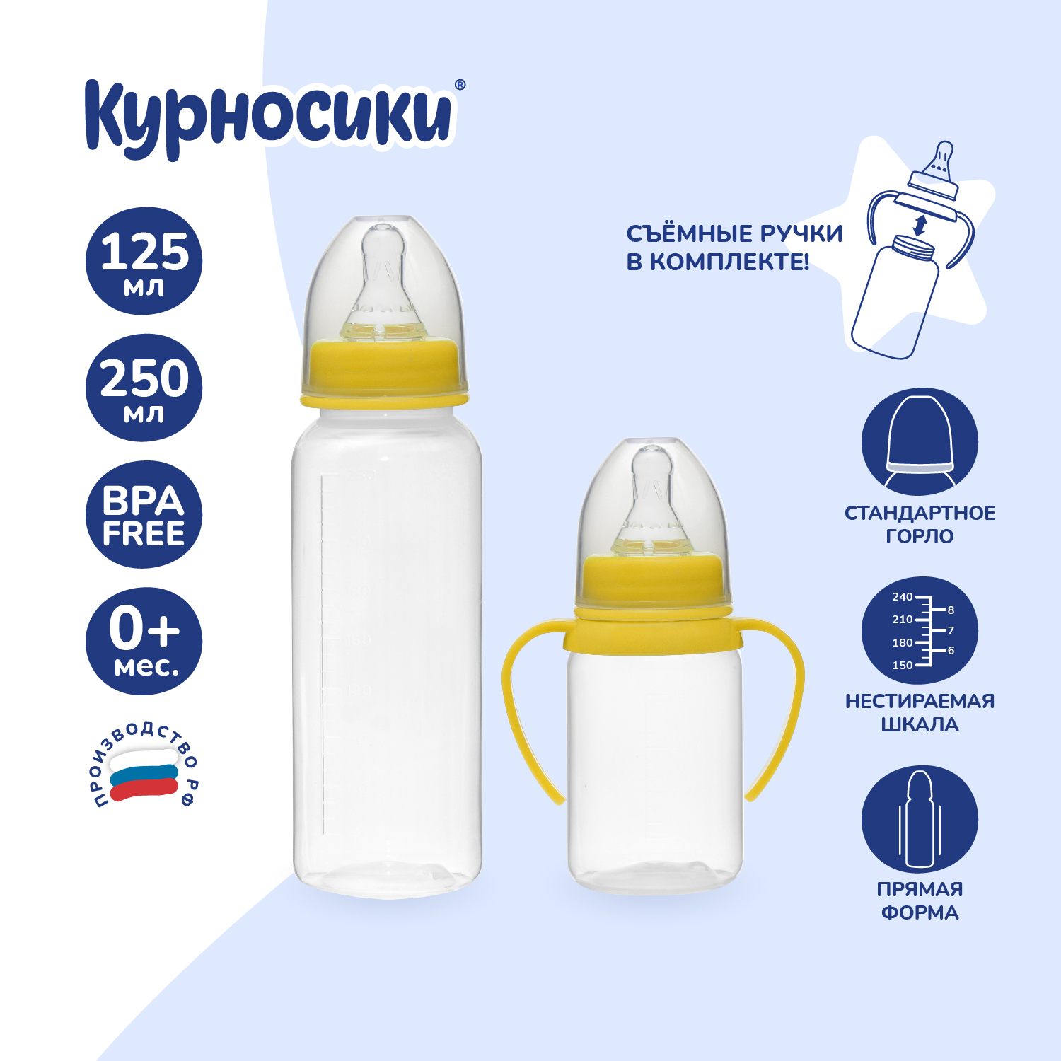 Набор для кормления Курносики 250 мл - фото 1