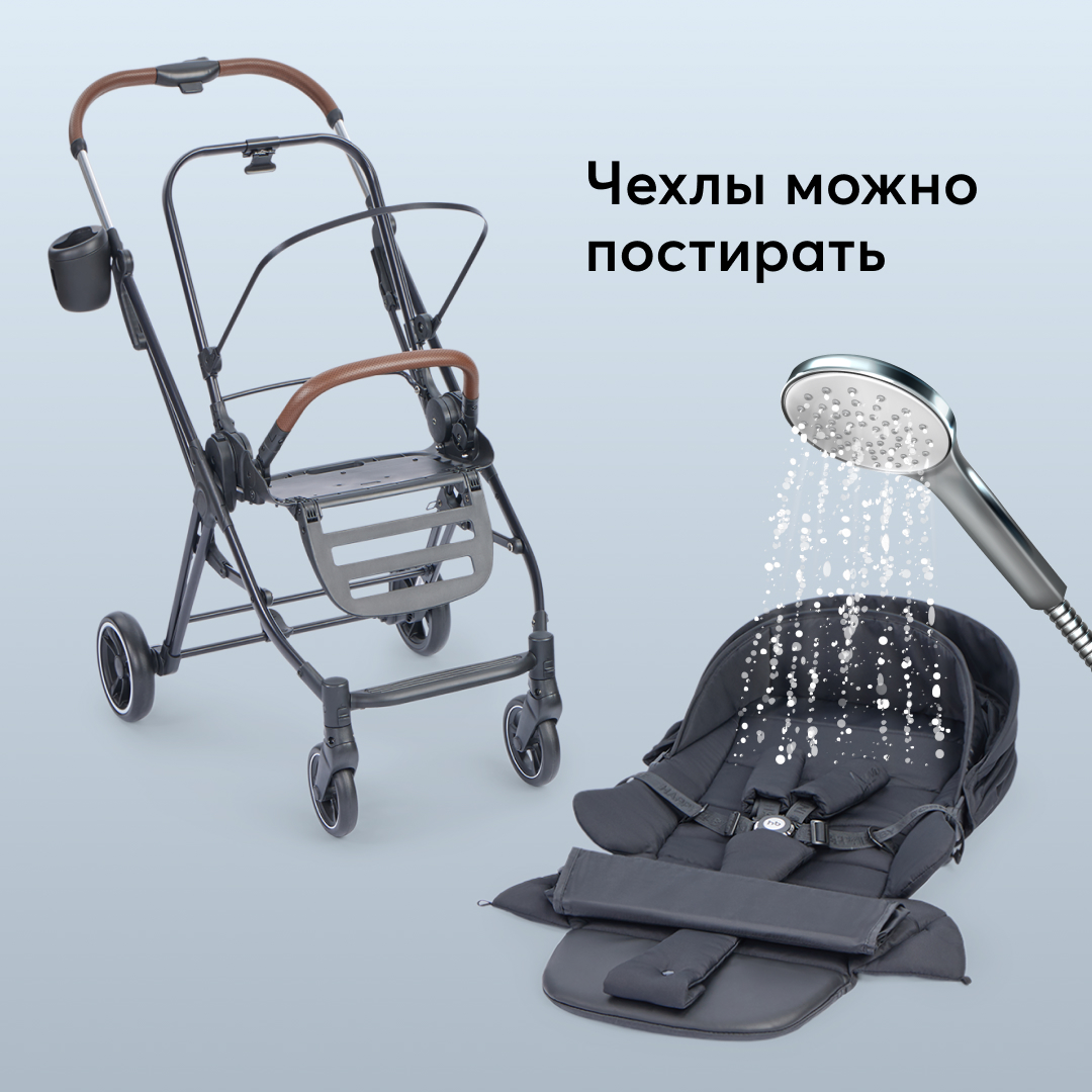 Коляска прогулочная Happy Baby Luna серый - фото 10