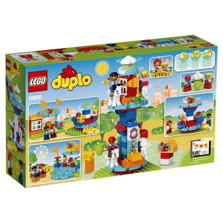 Конструктор LEGO DUPLO Семейный парк аттракционов блочный