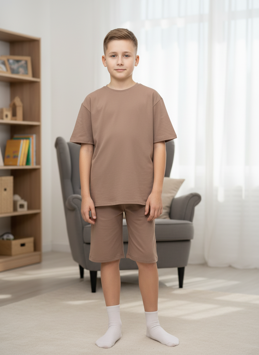 Изображение товара Летний костюм для мальчика Утенок 146 футболка и шорты