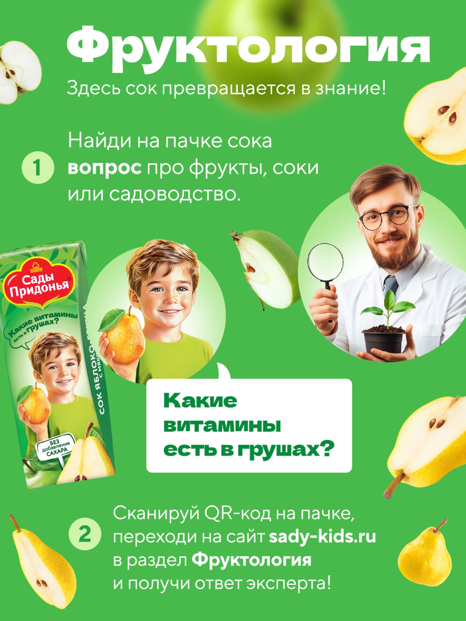 Сок Сады Придонья Яблоко-груша с 5 мес 0.2 л - фото 4