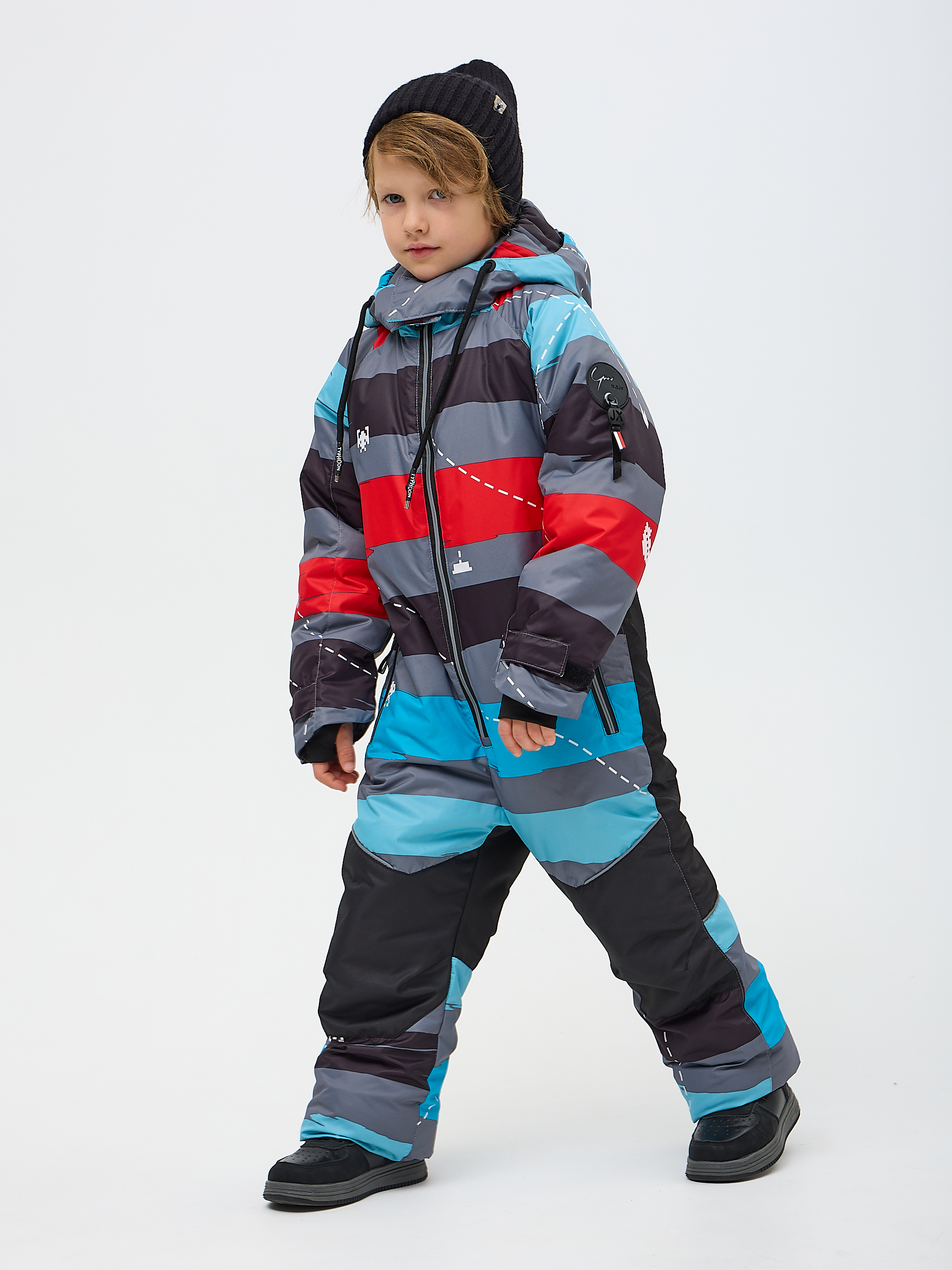 Комбинезон Kvartet 853 серо-красный - фото 2