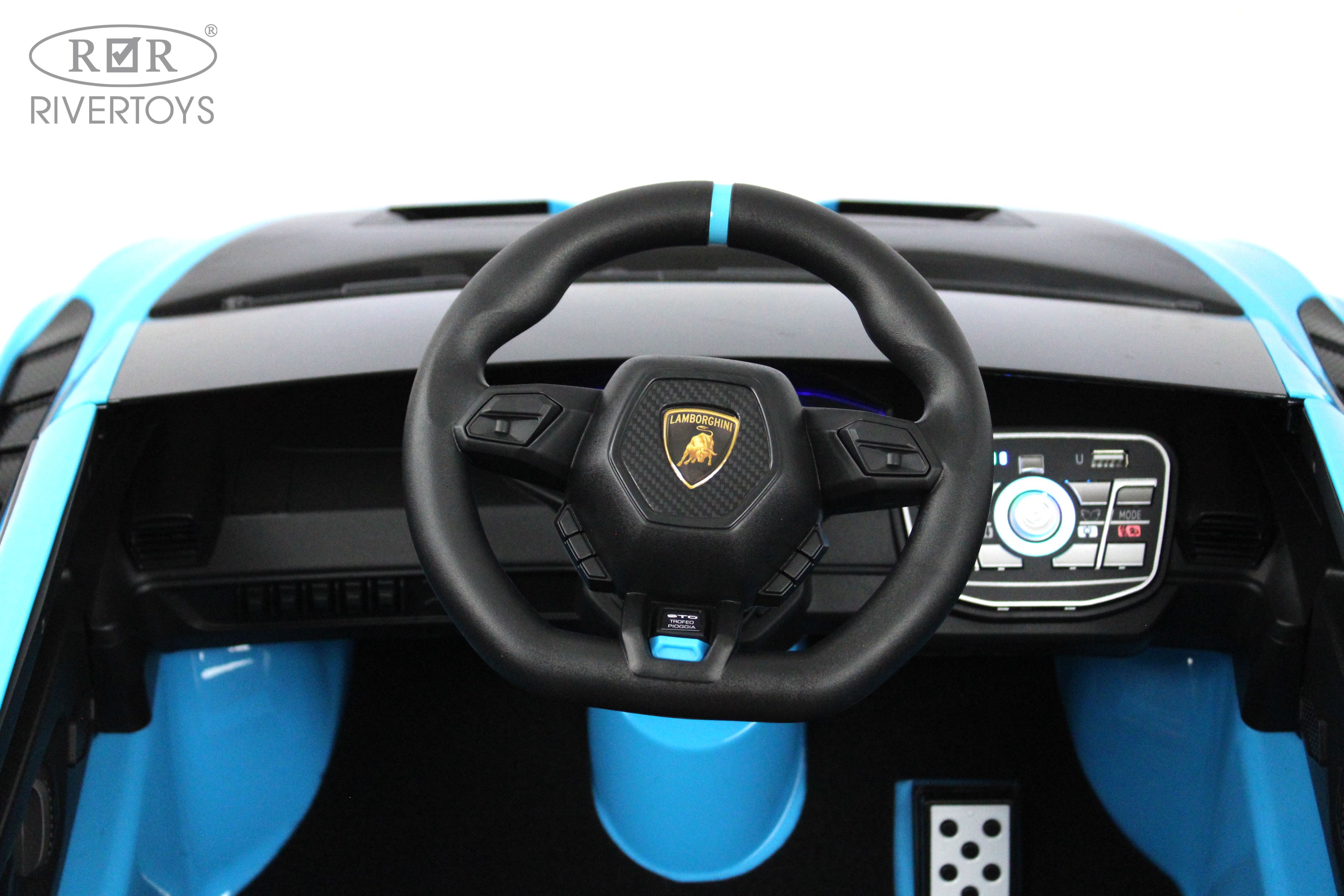Электромобиль RIVERTOYS Lamborghini E888EE-BLUE С пультом ДУ - фото 18