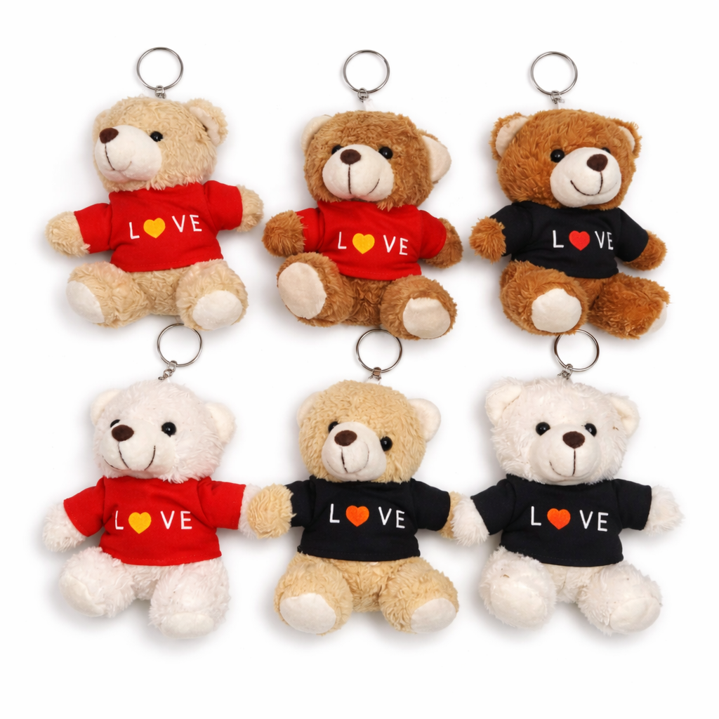 Брелок Мастер Мишка в футболке в ассортименте - фото 1