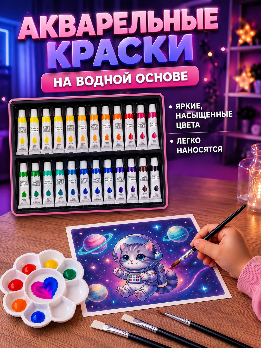 Набор для рисования LABI Космо кот 147 шт. - фото 6