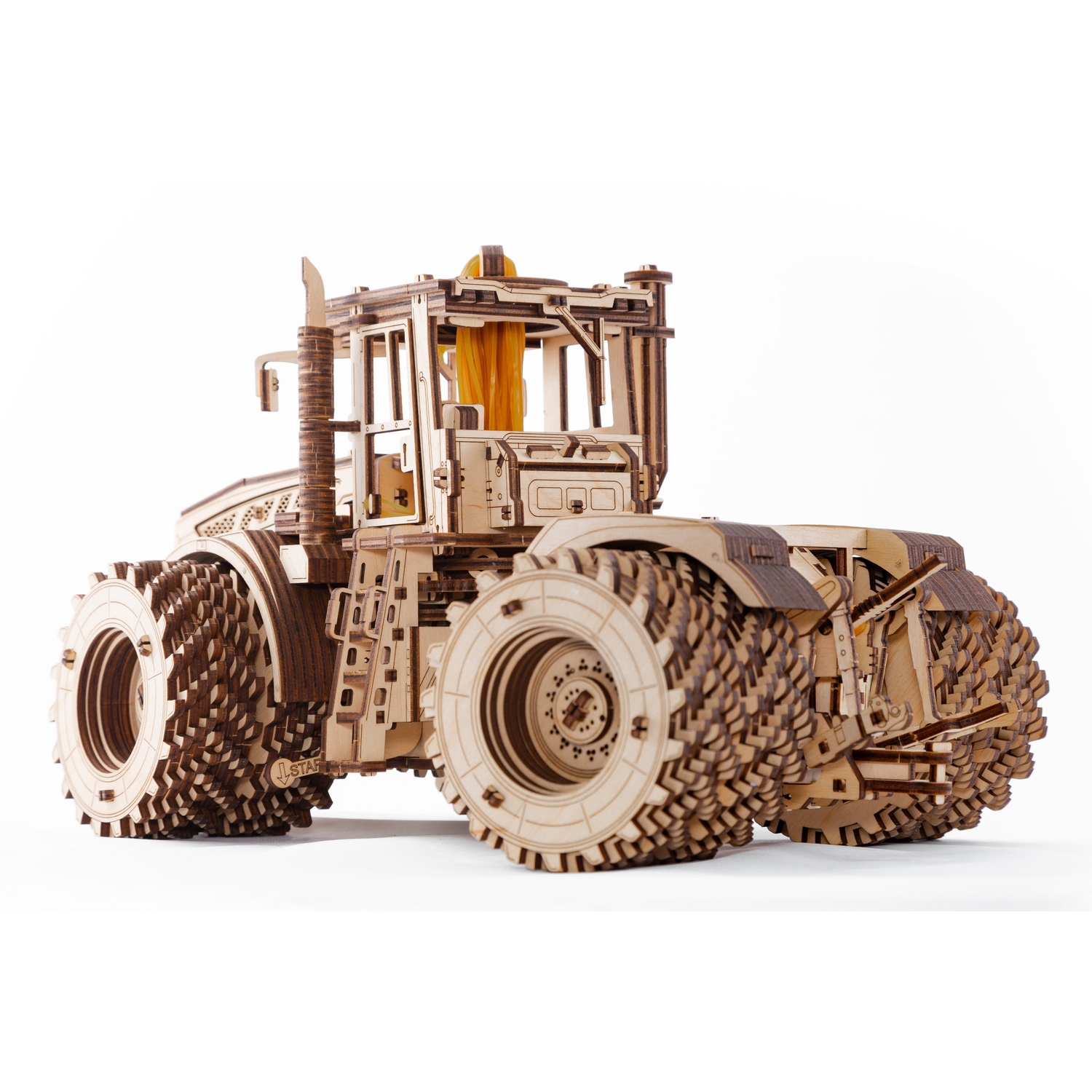 Конструктор Eco Wood Art Трактор Кировец К-7М деревянный - фото 11