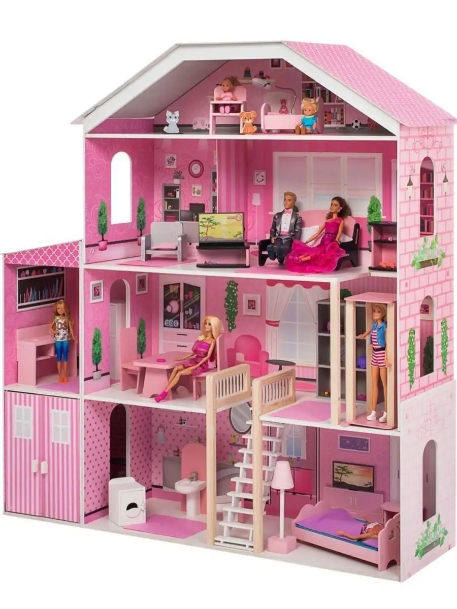 Домик для кукол PAREMO 131 см с мебелью PD318-20 - фото 5