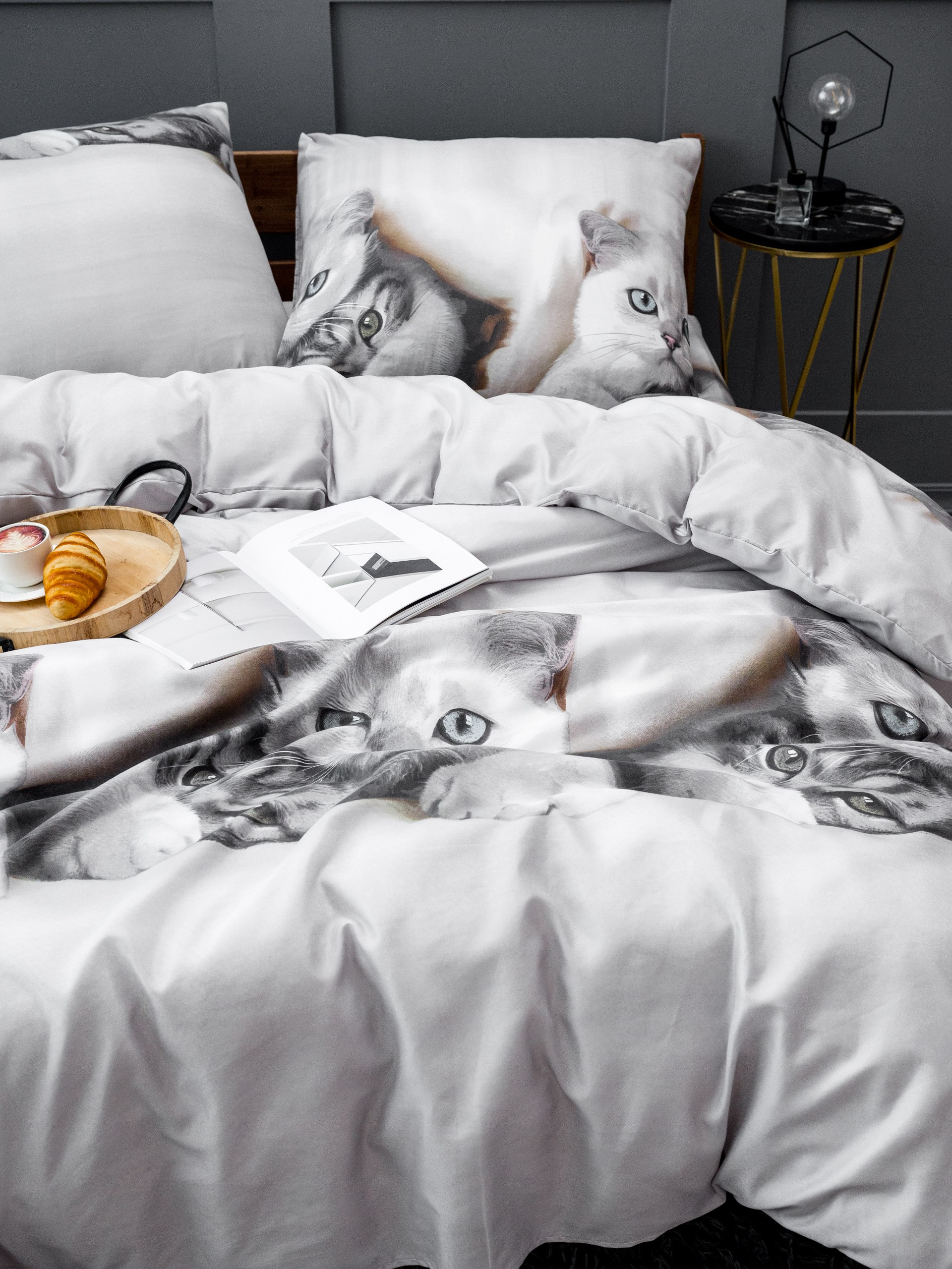 Комплект постельного белья PAVLine Котик евро - фото 14