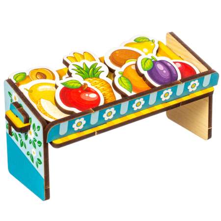 Игрушка WOODLANDTOYS сортер Супермаркет Овощи и фрукты