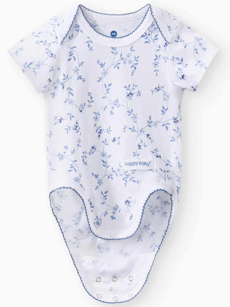 Боди 2 шт Happy Baby 90154-0_blue-flowers - фото 7