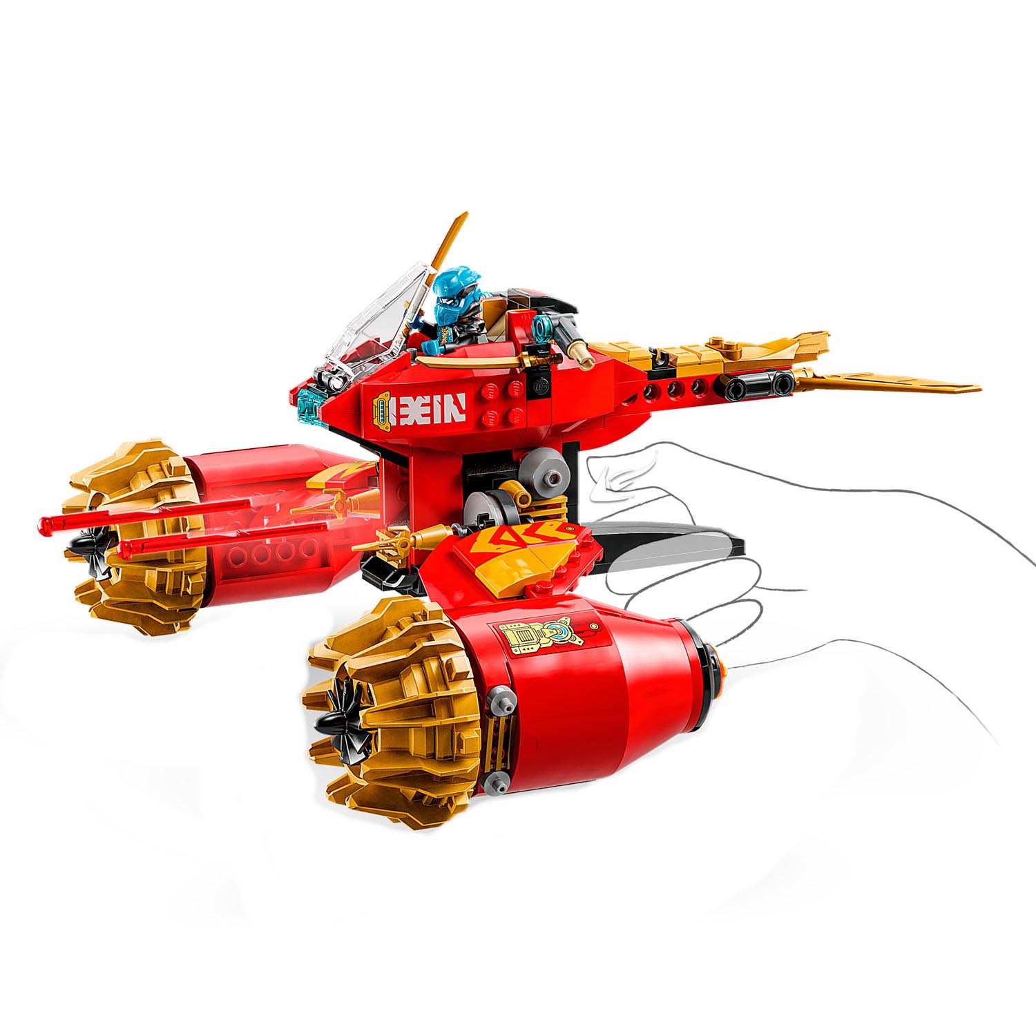 Конструктор LEGO NINJAGO Штормовой мотоцикл робота Кая 33 дет. - фото 3