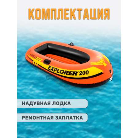 Надувная лодка INTEX EXPLORER 200 185х94х41см 58330NP
