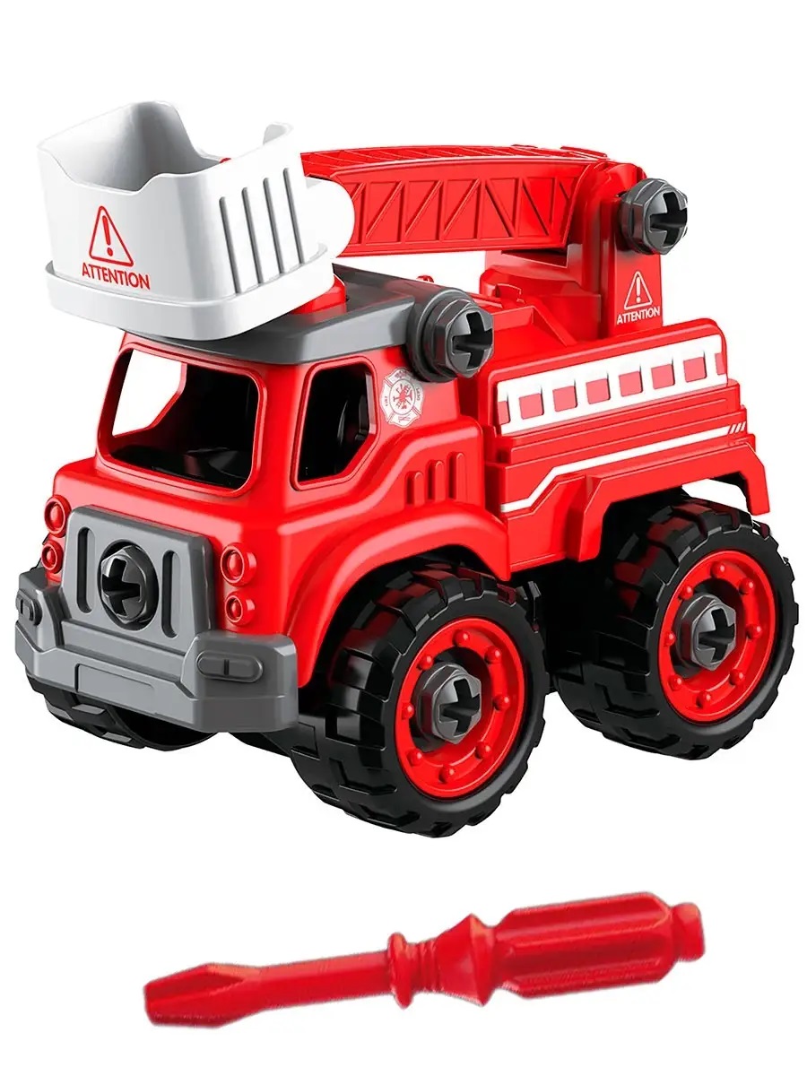 Конструктор Lei Meng Автолестница пожарная 13,5 см - фото 1