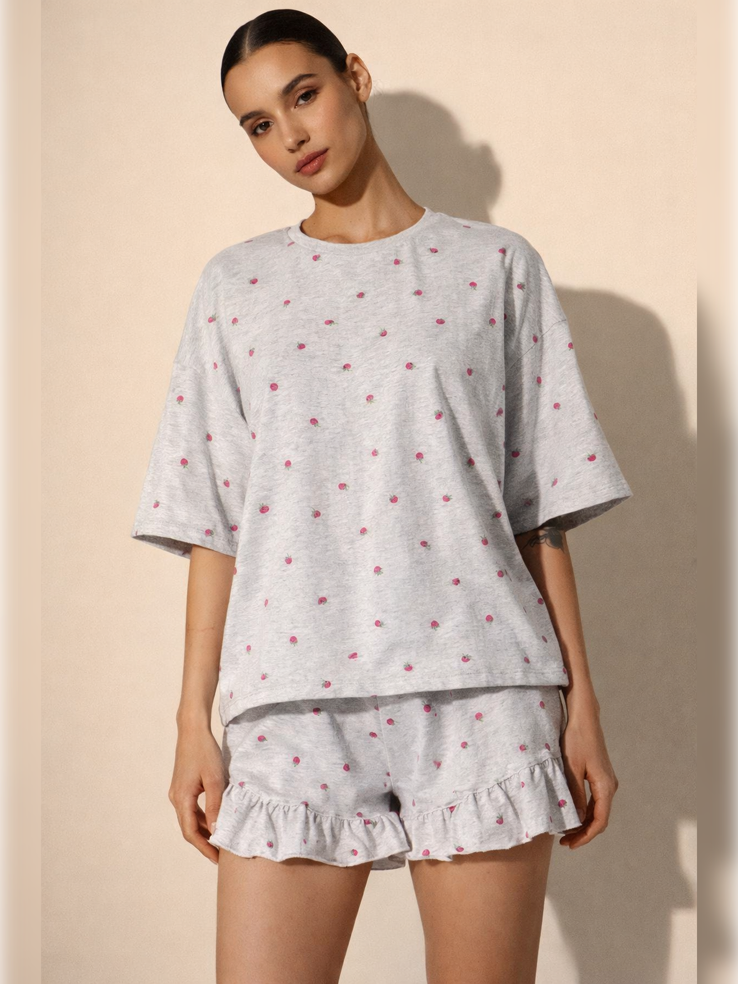 Пижама Mark Formelle (Марк Формэль) 592670/малина на св.сером меланже - фото 1