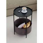 Стол журнальный LAVARIS Элдэй CUBA CHOCOLATE Коричневый/черный муар