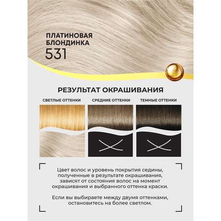 Краска для волос FARA стойкая Classic Gold 531 платиновая блондинка 10.81