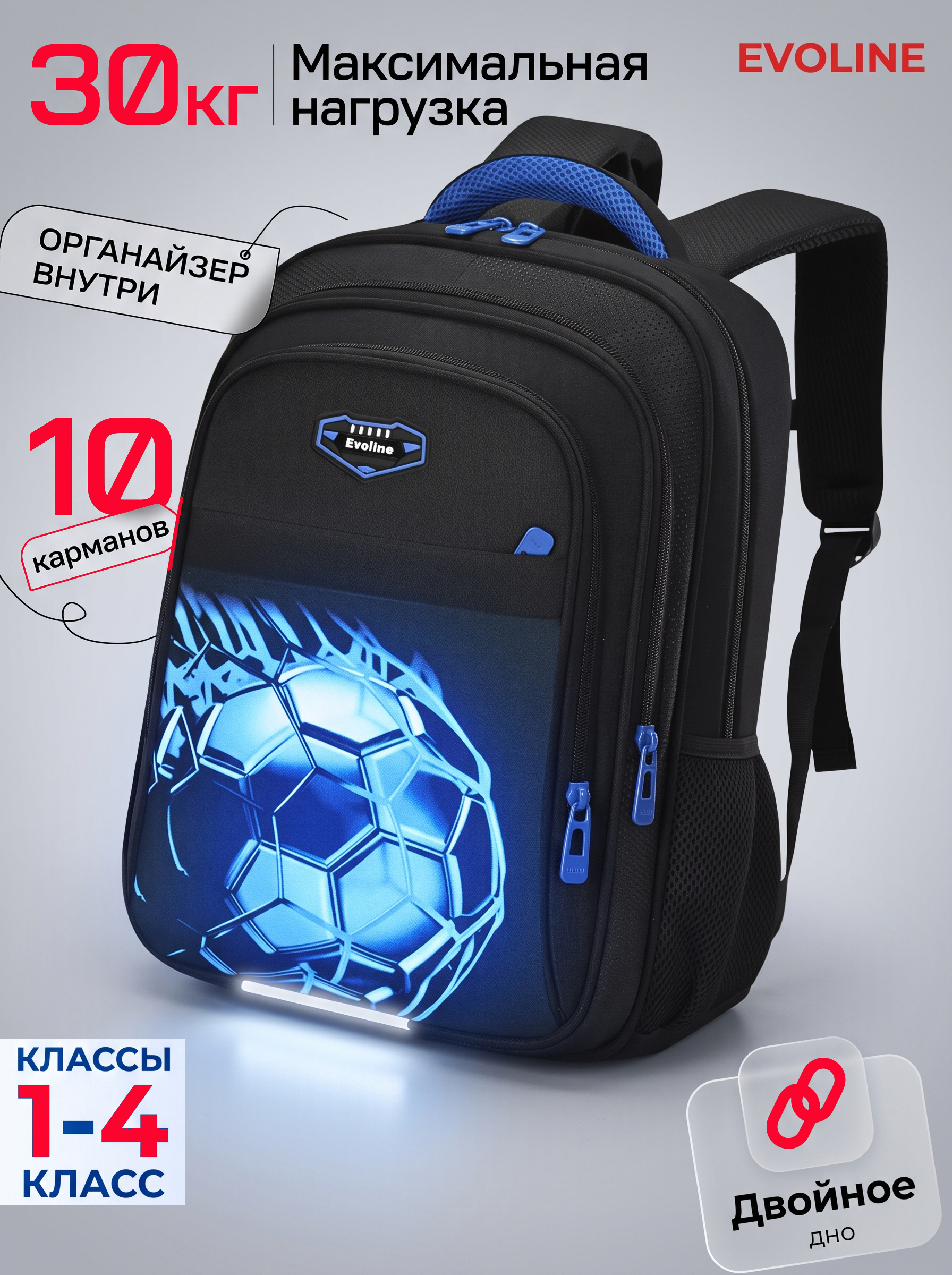 Рюкзак Evoline Синий мяч - фото 1