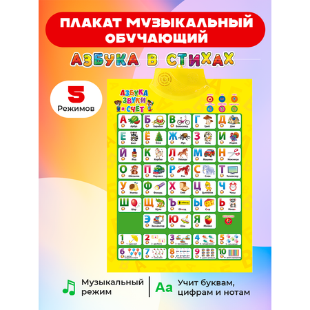 Игрушка Рыжий кот Азбука, звуки и счёт