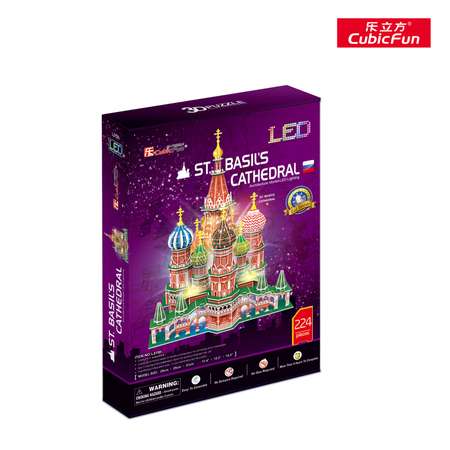 Пазл CubicFun Русская архитектура с Led свет 3D