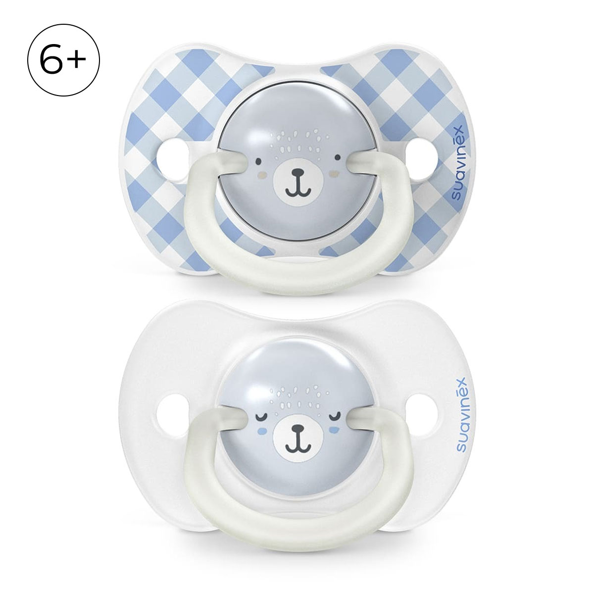 Изображение товара Пустышка Suavinex силикон ортодонтическая светящаяся 6+ месяцев Night&Day