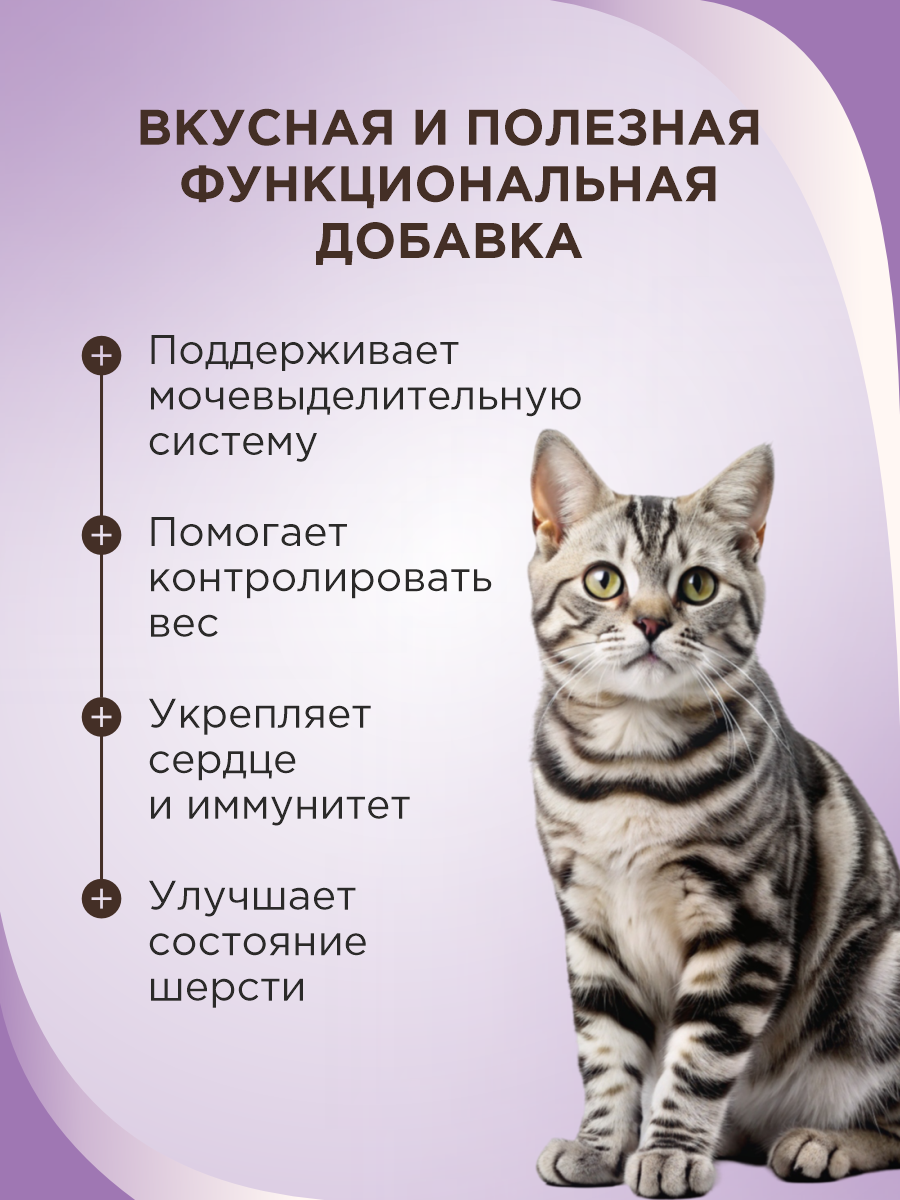 Полезное лакомство GOODR CAT для стерилизованных кошек 90 таб. - фото 2