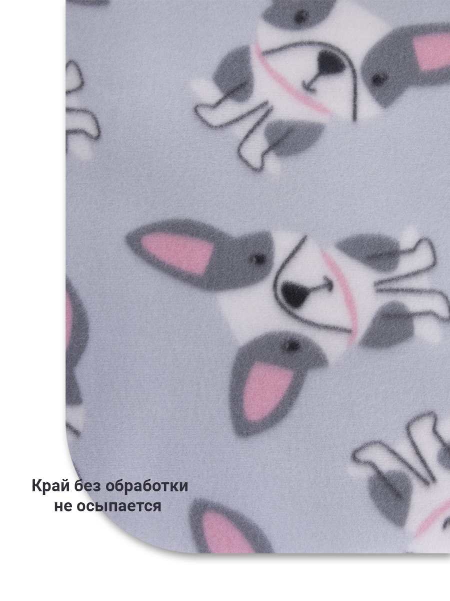 Плед Baby Nice Мопсики 100 x 140 см флис - фото 4