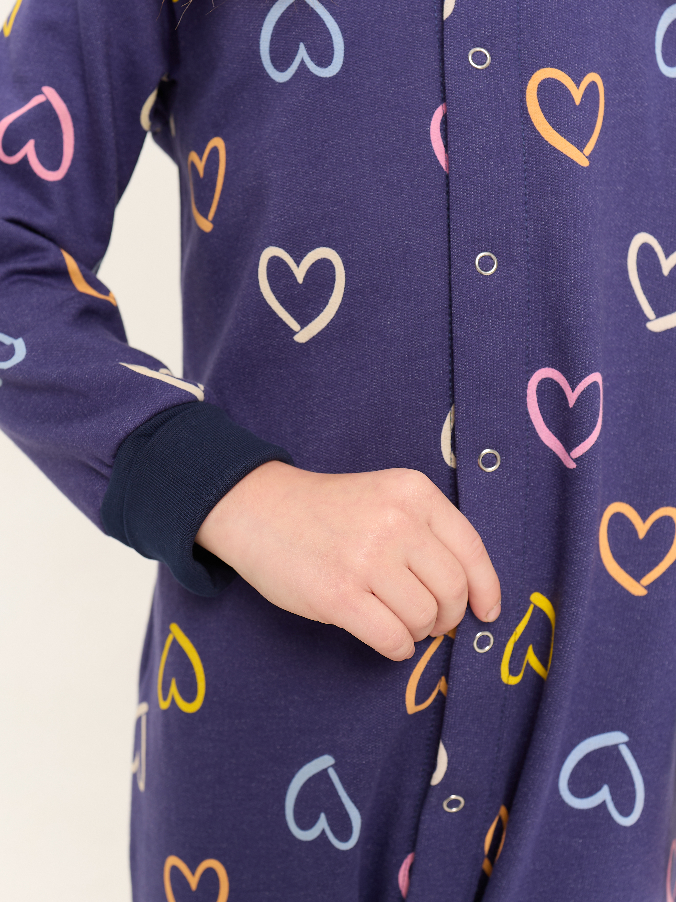 Пижама Весёлый человечек Д00201П/Сердца - фото 5