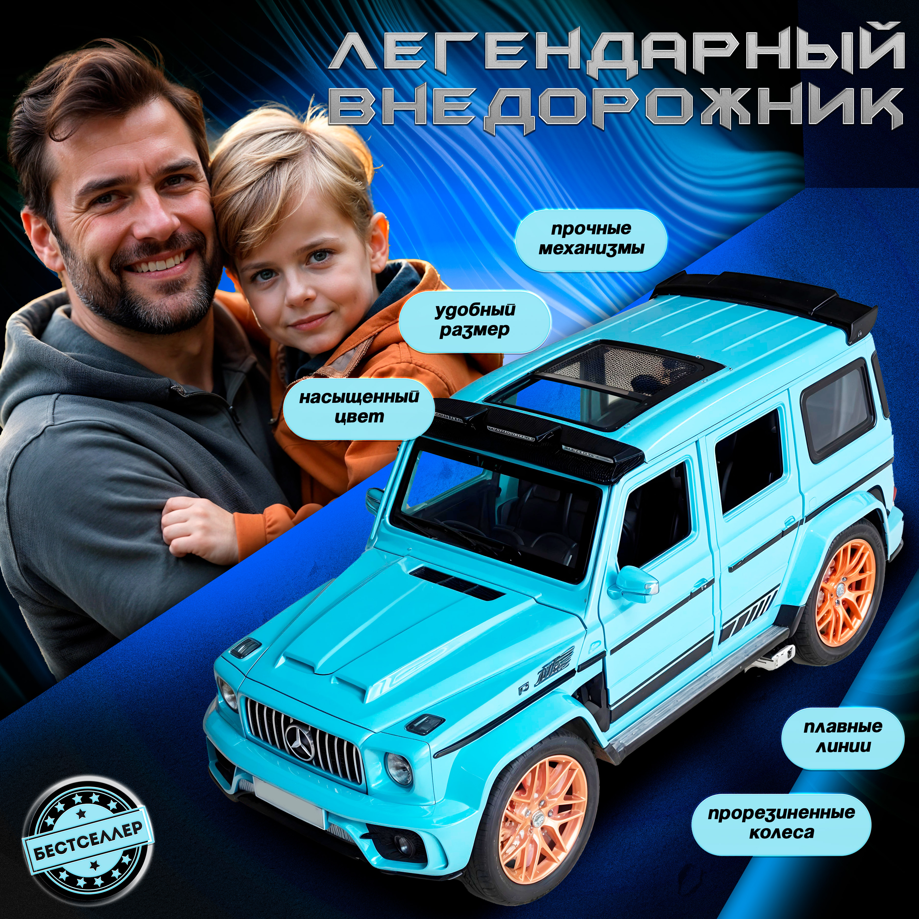 Внедорожник Бестселлер Mercedes дрифт машинка для мальчика 1:24 в ассортименте 0202542 - фото 9