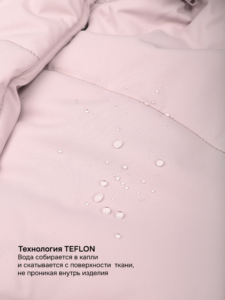 Пальто NIKASTYLE 6з9225 пудра/орхидея - фото 13