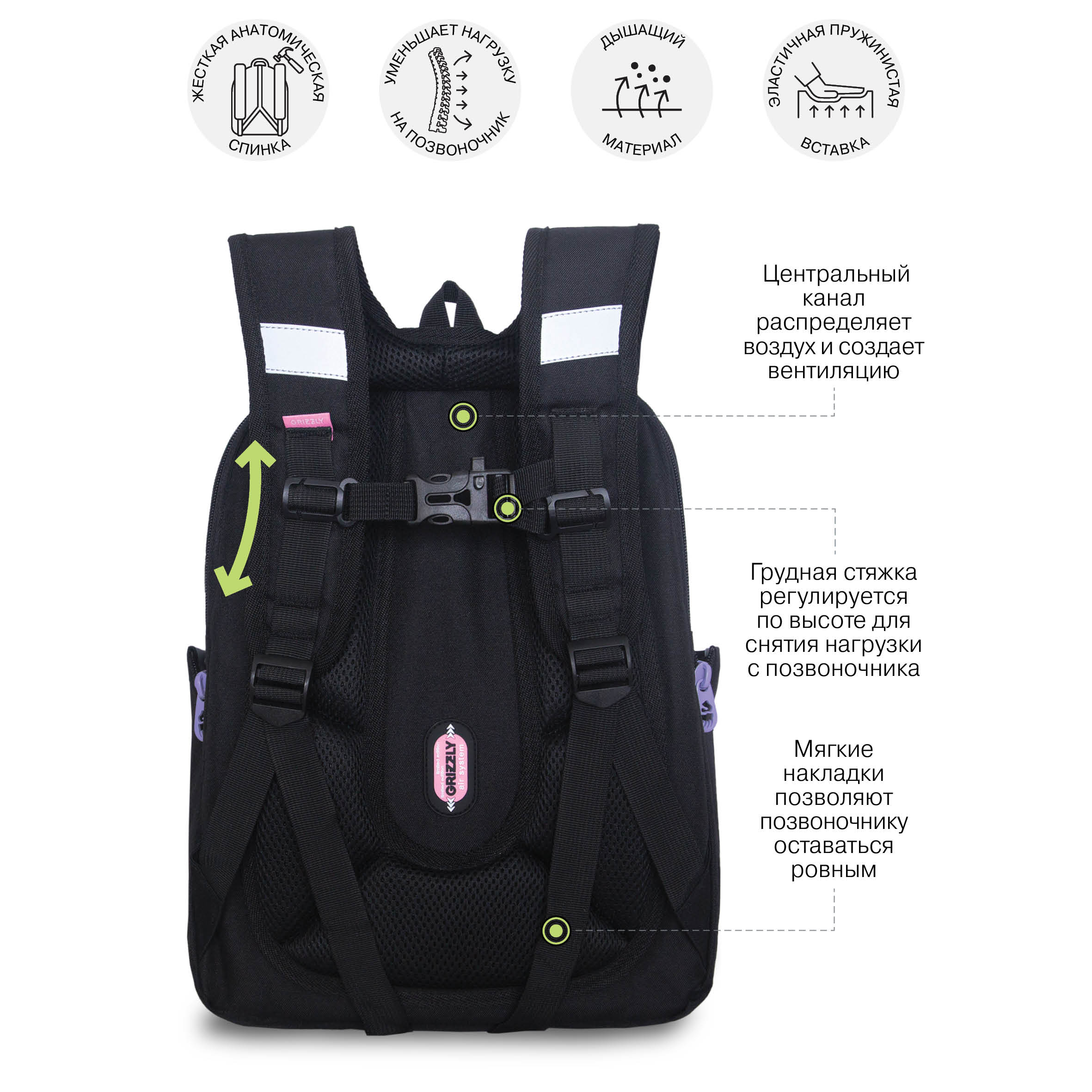 Ранец Grizzly Для девочки - фото 11