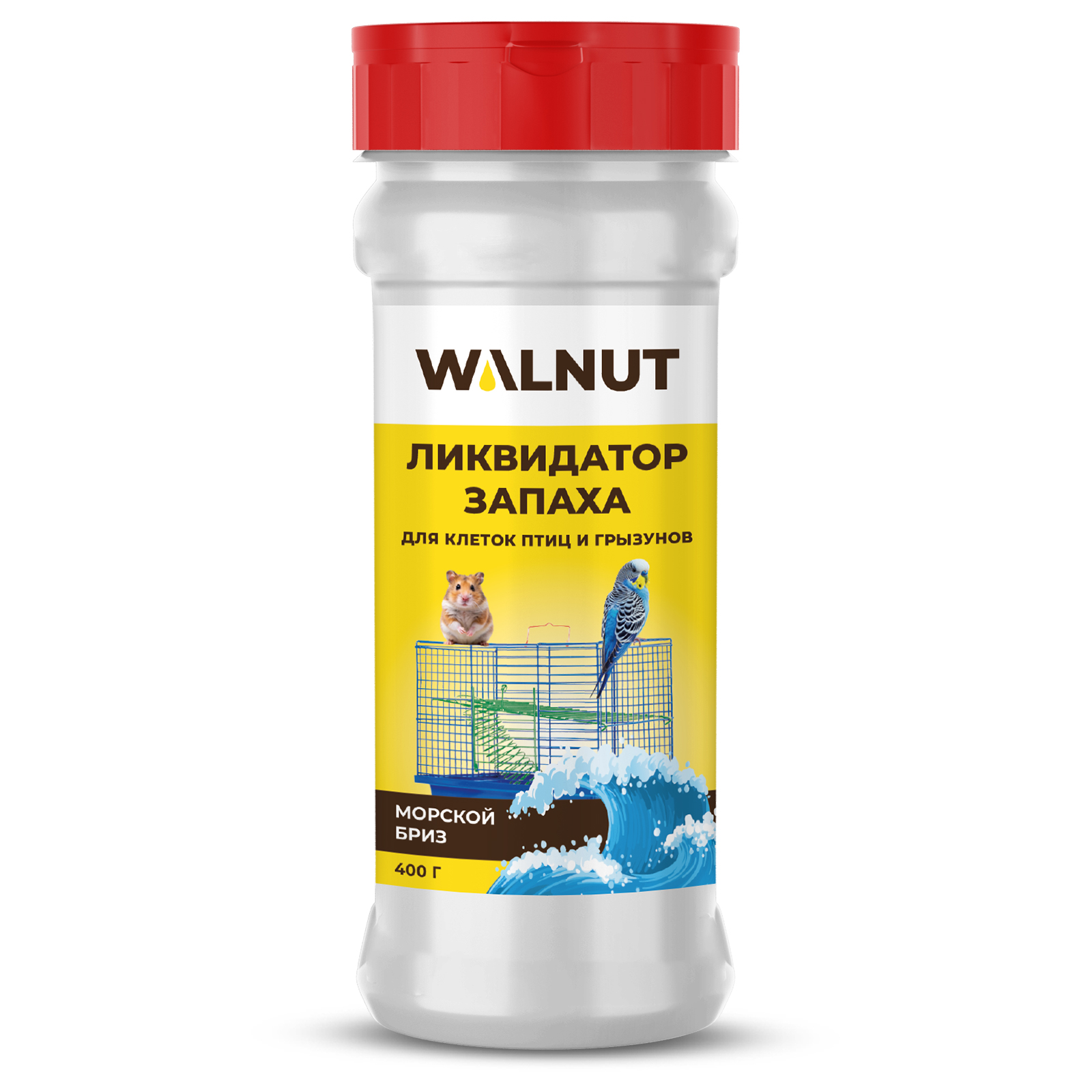 Ликвидатор запаха для клеток WALNUT Морской бриз 400 г - фото 6