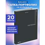 Портфолио школьника Brauberg папка А4 на кольцах 20 файлов для девочки и мальчика