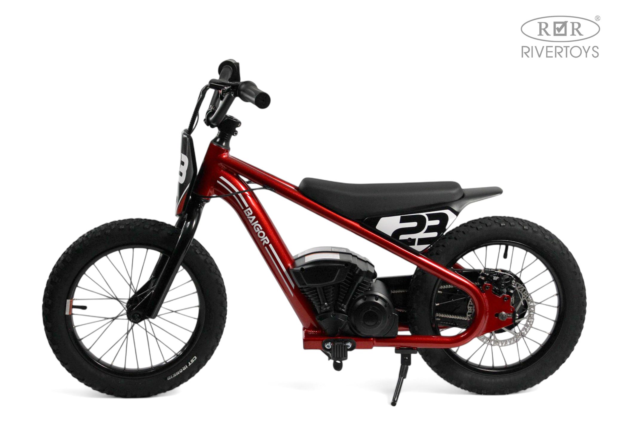 Электромотоцикл RIVERTOYS A001AA-MOTO-RED - фото 2