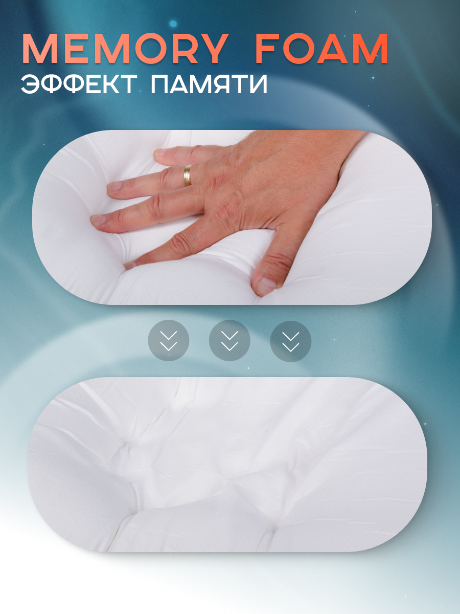 Подушка Beautynomy 35х45 см высота 7/10 см гипоаллергенная - фото 7